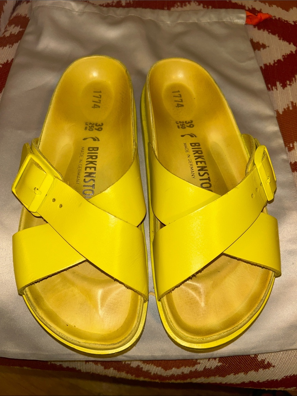 Birkenstock 1774 Lemon Slide Sandals